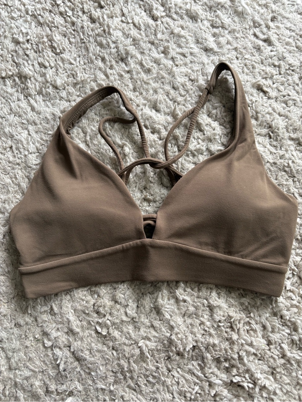 Athleta Brown Sports Bra with Strappy Back